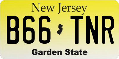 NJ license plate B66TNR