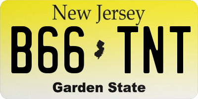 NJ license plate B66TNT