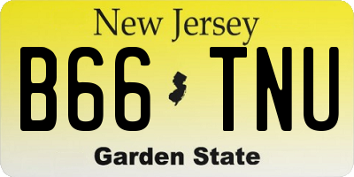 NJ license plate B66TNU