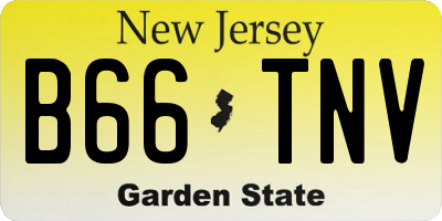 NJ license plate B66TNV
