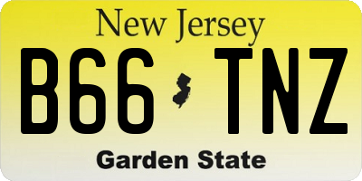 NJ license plate B66TNZ