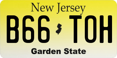 NJ license plate B66TOH