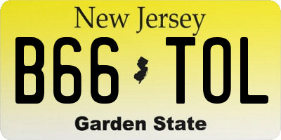 NJ license plate B66TOL