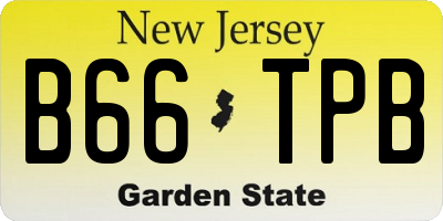 NJ license plate B66TPB