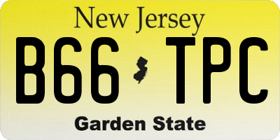 NJ license plate B66TPC