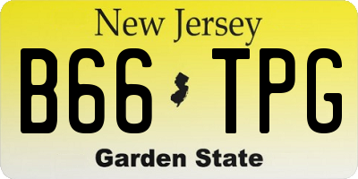 NJ license plate B66TPG
