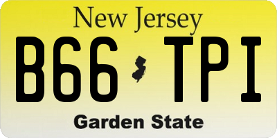 NJ license plate B66TPI