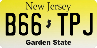 NJ license plate B66TPJ