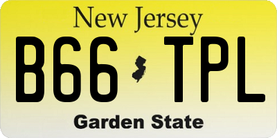 NJ license plate B66TPL