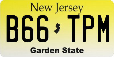 NJ license plate B66TPM