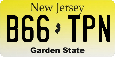 NJ license plate B66TPN