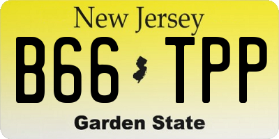 NJ license plate B66TPP