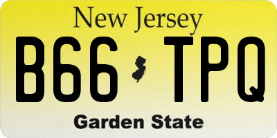 NJ license plate B66TPQ