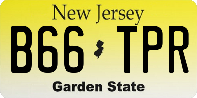 NJ license plate B66TPR