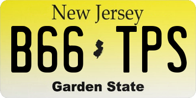 NJ license plate B66TPS