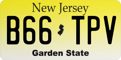 NJ license plate B66TPV