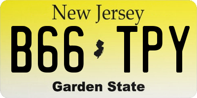 NJ license plate B66TPY