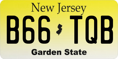 NJ license plate B66TQB