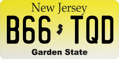 NJ license plate B66TQD