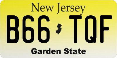 NJ license plate B66TQF