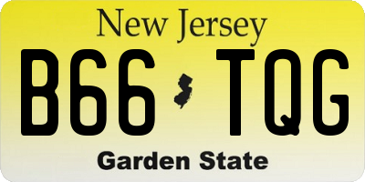 NJ license plate B66TQG