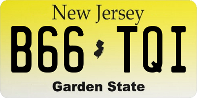 NJ license plate B66TQI