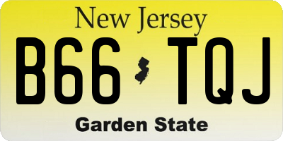 NJ license plate B66TQJ