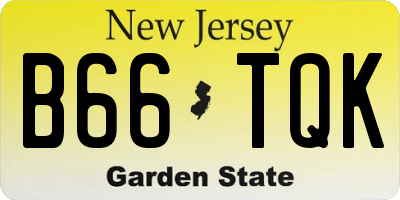 NJ license plate B66TQK