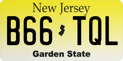 NJ license plate B66TQL