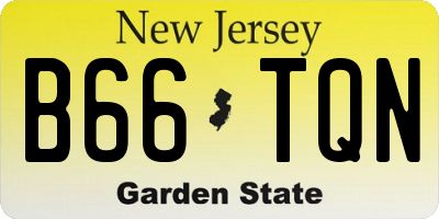 NJ license plate B66TQN