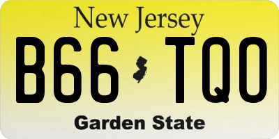 NJ license plate B66TQO