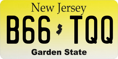 NJ license plate B66TQQ