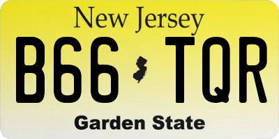 NJ license plate B66TQR