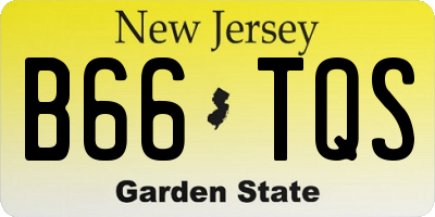 NJ license plate B66TQS