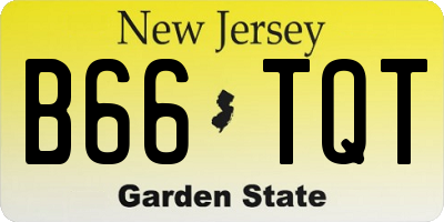 NJ license plate B66TQT