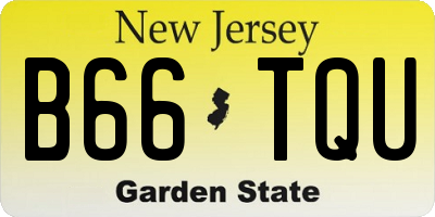 NJ license plate B66TQU