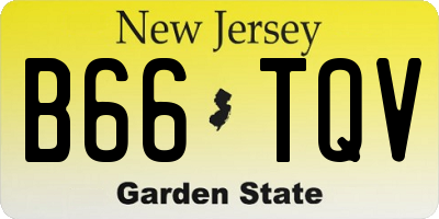 NJ license plate B66TQV