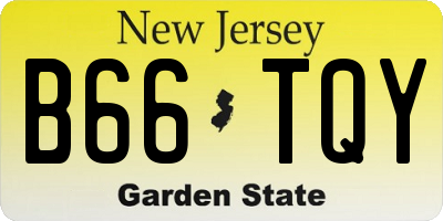 NJ license plate B66TQY