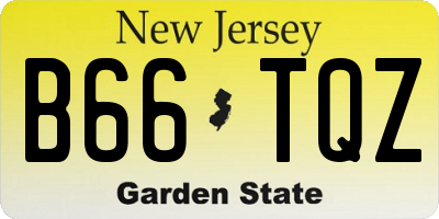NJ license plate B66TQZ