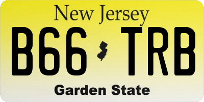 NJ license plate B66TRB