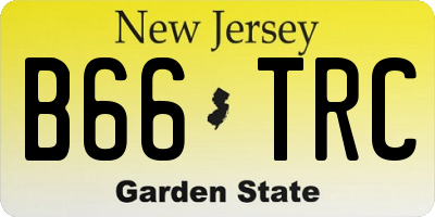 NJ license plate B66TRC