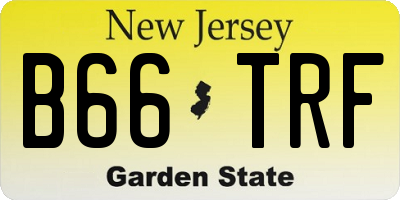 NJ license plate B66TRF