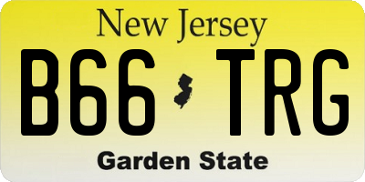 NJ license plate B66TRG