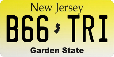 NJ license plate B66TRI