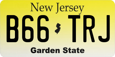 NJ license plate B66TRJ