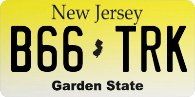 NJ license plate B66TRK