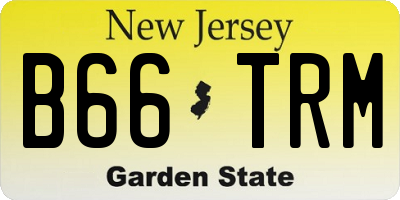 NJ license plate B66TRM