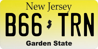 NJ license plate B66TRN