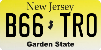 NJ license plate B66TRO