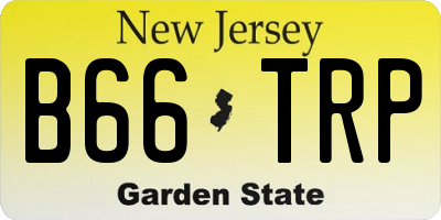 NJ license plate B66TRP